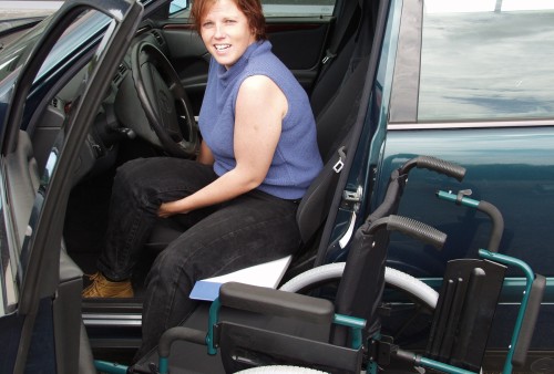 Handi-Move - Glijplank - Met de glijplank in de auto - Glijplank